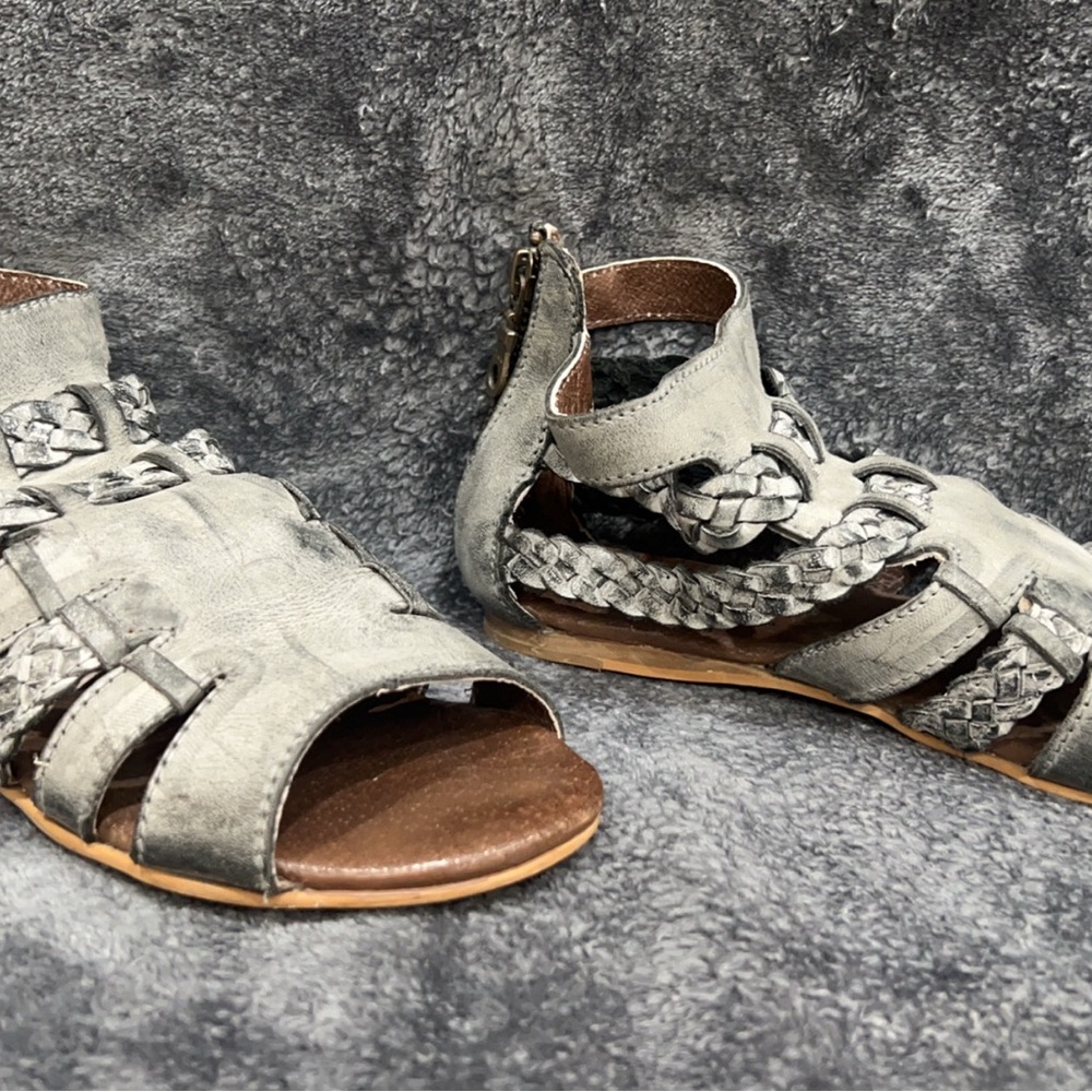 Women's Gray Braided Sandals